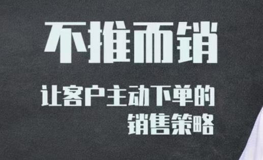 不推而销《让客户主动下单的销售策略》视频课程